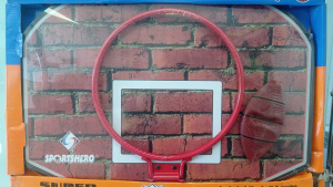 Баскетбольный щит с кольцом большой (щит, кольцо, мяч, сетка) 969652