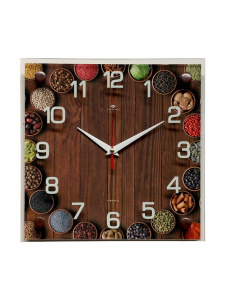 Часы настенные, интерьерные "Специи", бесшумные, 25 х 25 см 9467899 ОБ52277