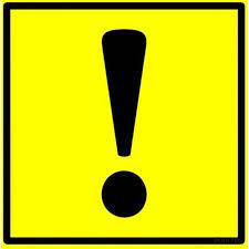 Наклейка Знак информац. "!" 15х15 см. 53530
