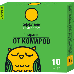 Спираль от комаров Комарикофф оффлайн 10шт 017009