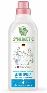 Средство для мытья полов Synergetic биоразлагаемое,концентрированное 750 мл Х98529