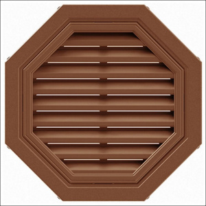 Окно вентиляционное восьмиугольное коричневое 18307