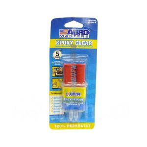 Клей эпоксидный прозрачный в шприце EC-300-R ABRO MASTERS