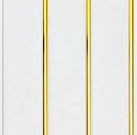Пластиковая панель Олимпия 2-х секц. золото  0,24м*3м*8мм 06154