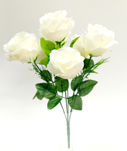 Цветы искусственные Роза белая Х942556