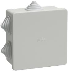 Коробка распаячная КМ41235 о/п 85х85х40мм IP44 серая 16910