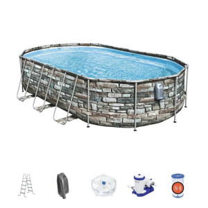 Бассейн каркасный "Камень" 610 *366*122см 56719 Х966538
