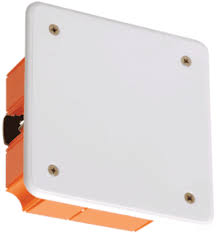 Коробка распределительная с/у под г/к 92*92*45 (оранжевая с белой крышкой) 16755