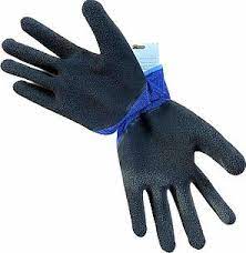 Перчатки синт. черный облив синие L-XL 856099