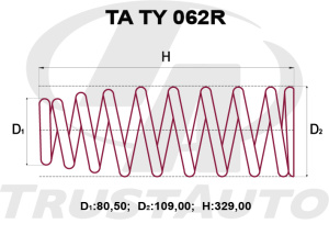 TA TY 062R Пружины подвески усиленные