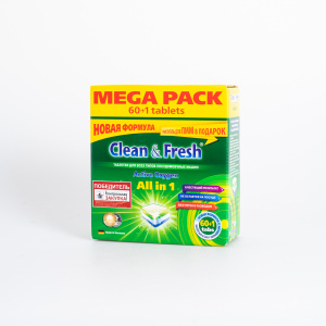 Таблетки для ПММ 5в1 60шт(0093) CLEAN & FRESH Х804865