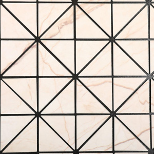 Панель стеновая самоклеющаяся 3D Коричневые ромбы 0,3х0,3м уп 1 шт BZ-JS-DK004 961946