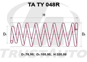 TA TY 048R Пружины подвески усиленные