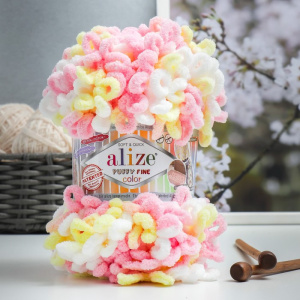 Пряжа "Puffy Fine Color" 100% микрополиэстер 14,5м/100гр (6367) 7390583 36480