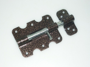 Задвижка дверная фигурная ЗДФ 92мм медь 57241