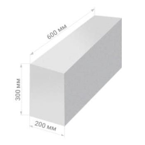 Блок стеновой газобетонный (200*300*600 мм.) D700 32 шт./1 поддон 829499