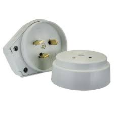 Печной разъём накл белый накл. 32А 220В 14219