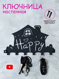 Ключница настенная металлическая для ключей Happy 668974951 63266