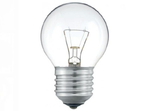 Лампа накаливания Е27 40Вт шар прозрачный 09245