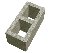 Евроблок стеновой андезитобазальтовый М-50 (188*190*390 мм) 72шт/под (вес 15 кг) 08872