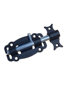 Задвижка дверная фигурная ЗДФ 92мм черный 57234