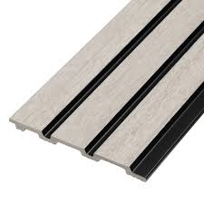 Панель ПВХ Рейка 3D RAIL 2800х120х10мм Ясень серый 019577