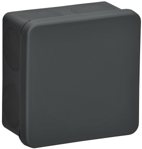 Коробка распаячная КМ41235 о/п 85х85х40мм IP44 6 вводов черная IEK 30928