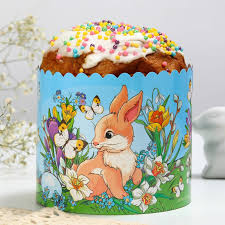Форма ободок для кулича «Кролики» на пасху, 41.6×10 см 066854