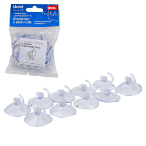 Присоски для монтажа гирлянд. Набор из 10 шт. Прозрачные. 054431