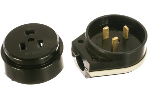 Печной разъём накл черный накл. 32/40А 220В 22114