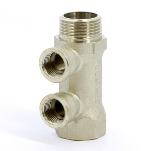 Коллектор 3/4FМх1/2F ш/кран 2 выхода 24248