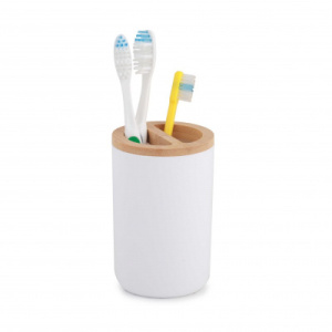 Подставка для зубных щеток "Бамбук" белый Х810671