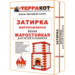 Затирка жаростойкая белая 5 кг Терракот* 29863