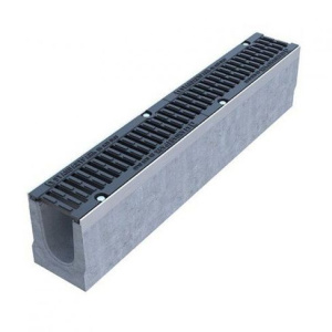 Лоток бетонный с решеткой чугунной щелевой (165х165х1000мм) (класс С) (под заказ) 915257