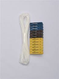 Прищепки 16шт пластик + бельевая верёвка Х23674