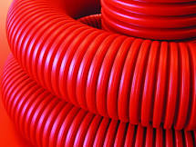 Труба двустенная красная ПНД/ПВД D160/140,2мм 50м/бух 07943