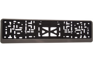 Рамка номера пласт. с защелкой(серая) 9117