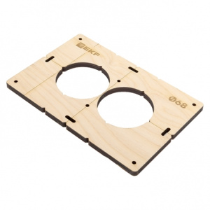 Шаблон 2 отв. Ø 68мм для подрозетников EKF Expert 943034