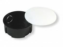 Коробка распределительная с/у Ф80  h45мм (черная с белой крышкой) 38962