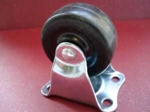 Колесо резиновое черное D 50 г/п 25 кг прямое (00103530) (0762) 41230