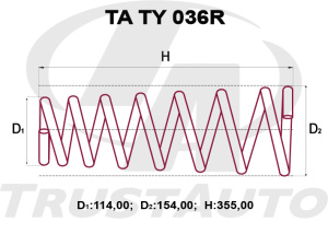 TA TY 036R Пружины подвески усиленные