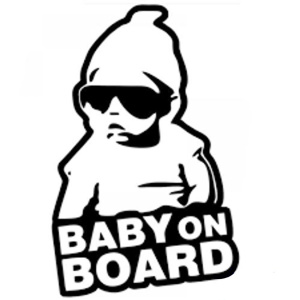 Наклейка №1 "Ребенок в машине" 135*95мм 11123