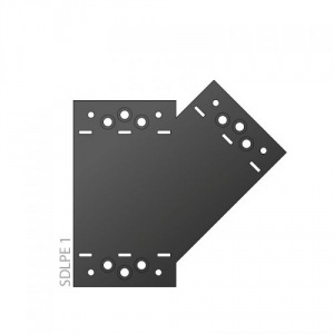 Крепление плоское У-образное правое 155*176*85*2,5 мм/SDLPЕ1 (89571) черный 821862