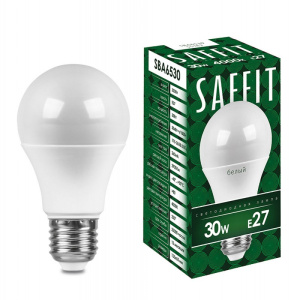 Лампа светодиодная, 30W 230V E27 6400K A65 67356