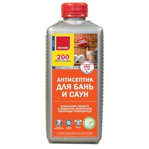 Неомид 200 (1л) - деревозащитный состав для бань и саун, конц 1:5 56470