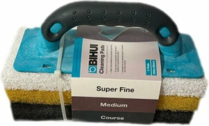 Губка BIHUI для очистки плитки с ручкой (3шт. упак) 250*120мм 750892