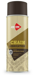 Смазка для роликовых цепей и лебедок Aim-one аэрозоль, 450 мл AD-300
