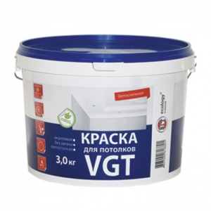 Краска ВД-АК-2180 для потолков белоснежная 1,5 кг ВГТ ОБ55230