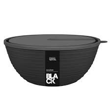 "Black" Cалатник с крышкой 4,1л цв.черный 067431