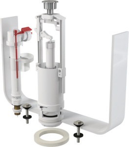 Арматура с кнопкой для бачка с нижним клапаном1/2латунь(Alcaplast)33639